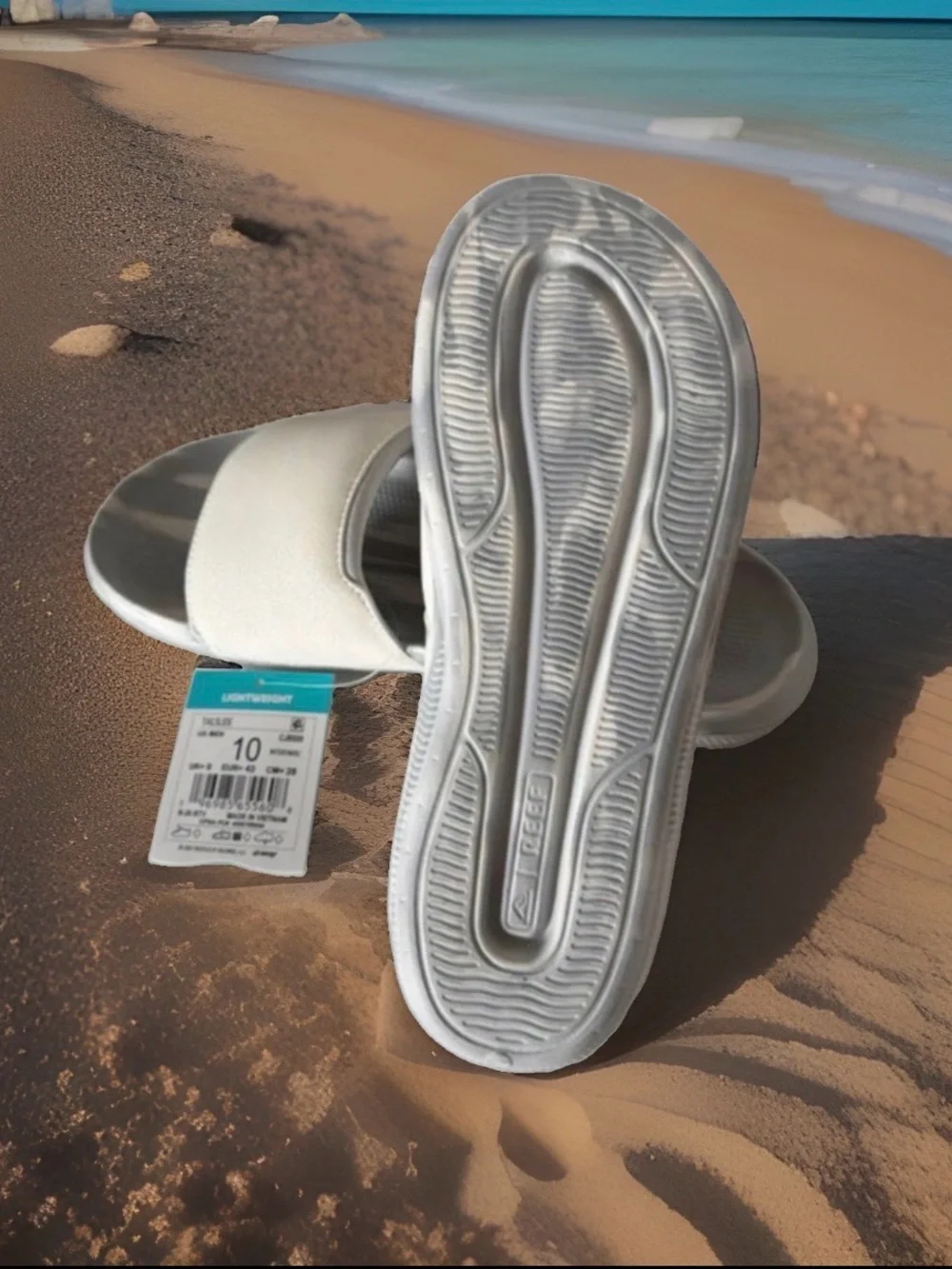 Reef Men's Size 10 Tailslide Slip on Sandals. White. New with Tags